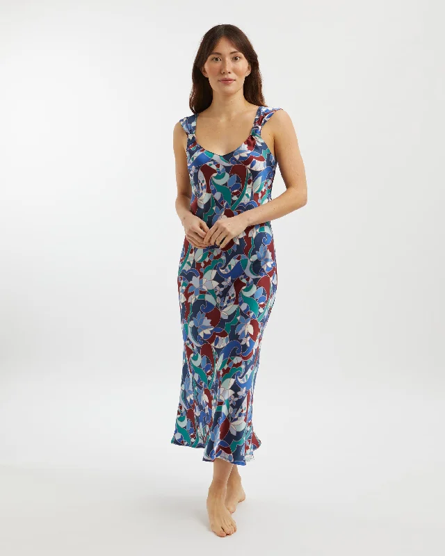 Evening DressWomen's Vintage Style Silk Nightdress - Chow's Paisley