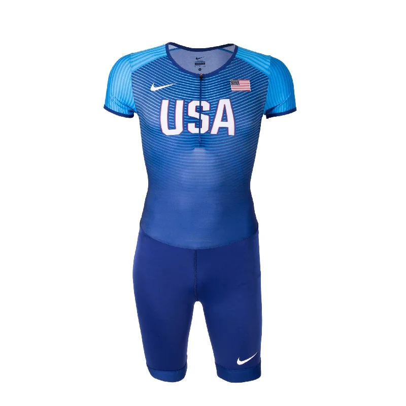 Gym Short Sleeve TopsNike USA Men's Official Rio Team Short Sleeve Unitard