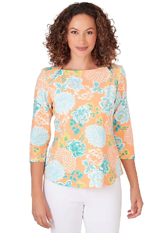 Spring Breeze Chrysanthemum Knit Top