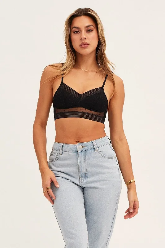 Black Mesh Bralette