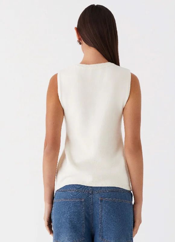 Carey Vest Top - White