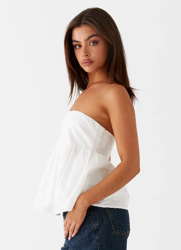 Cassie Tube Top - White