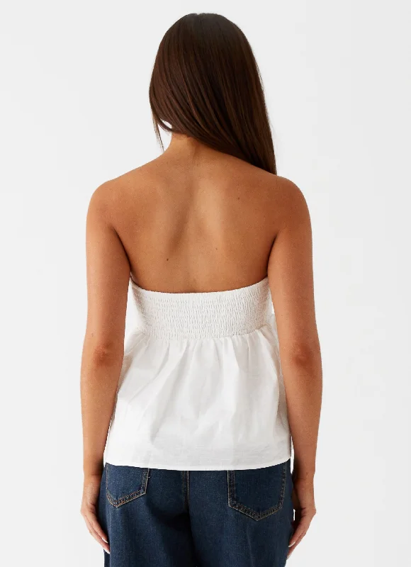 Cassie Tube Top - White