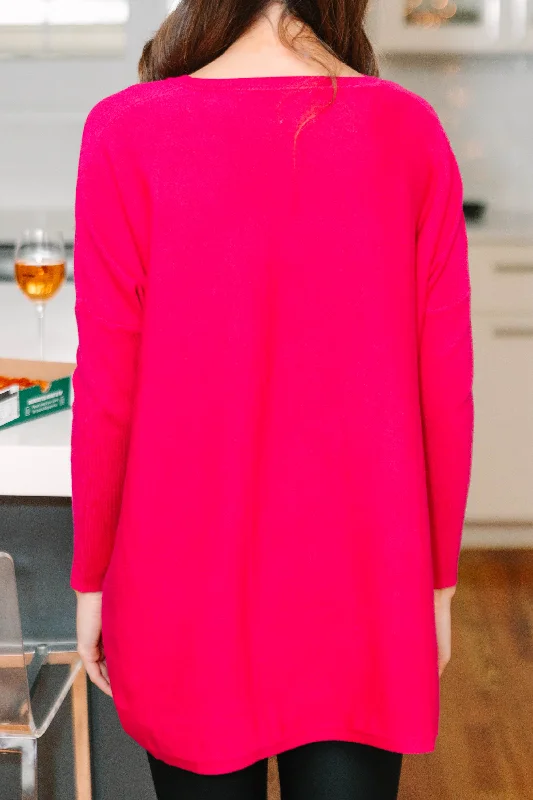 Loving My Life Fuchsia Pink Pocket Tunic