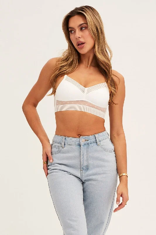 White Mesh Bralette