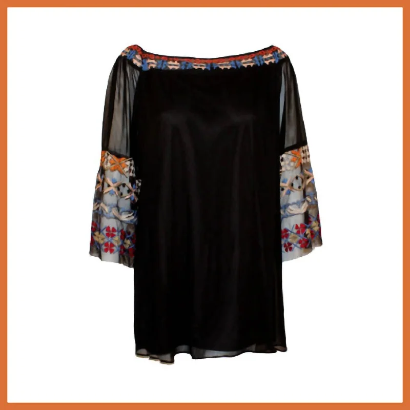 Women's Tribal Tunic In Black