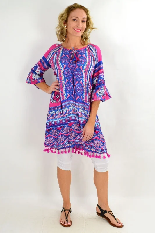 Blue St Tropez 3/4 sleeve Tunic Dress