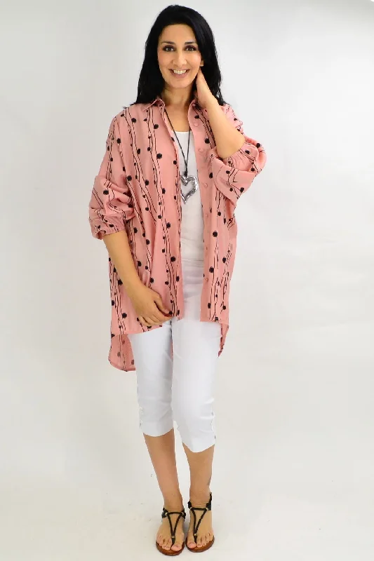 Blush Pink Festive Light Tunic Shirt