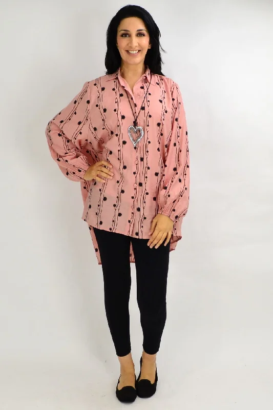 Blush Pink Festive Light Tunic Shirt