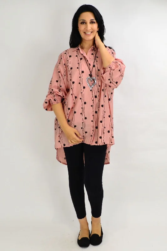 Blush Pink Festive Light Tunic Shirt