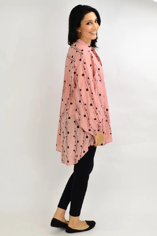 Blush Pink Festive Light Tunic Shirt