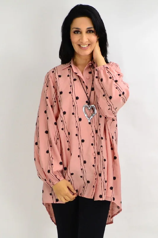 Blush Pink Festive Light Tunic Shirt