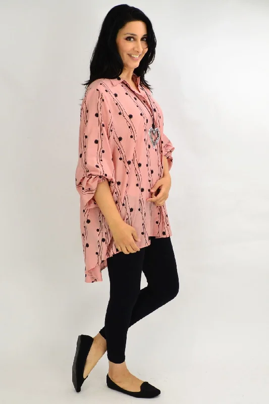 Blush Pink Festive Light Tunic Shirt