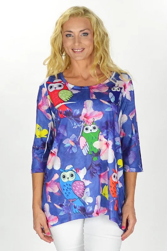 Flowers and Owl Tunic