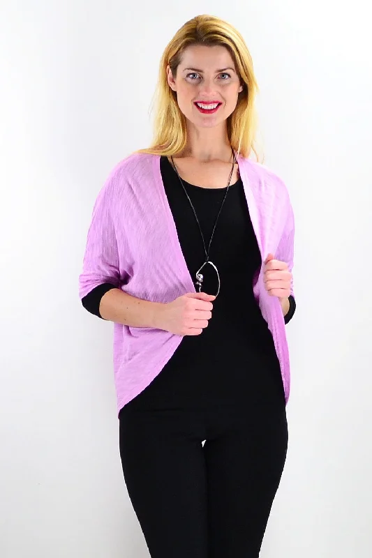 Lilac Mini Shrug Cardigan