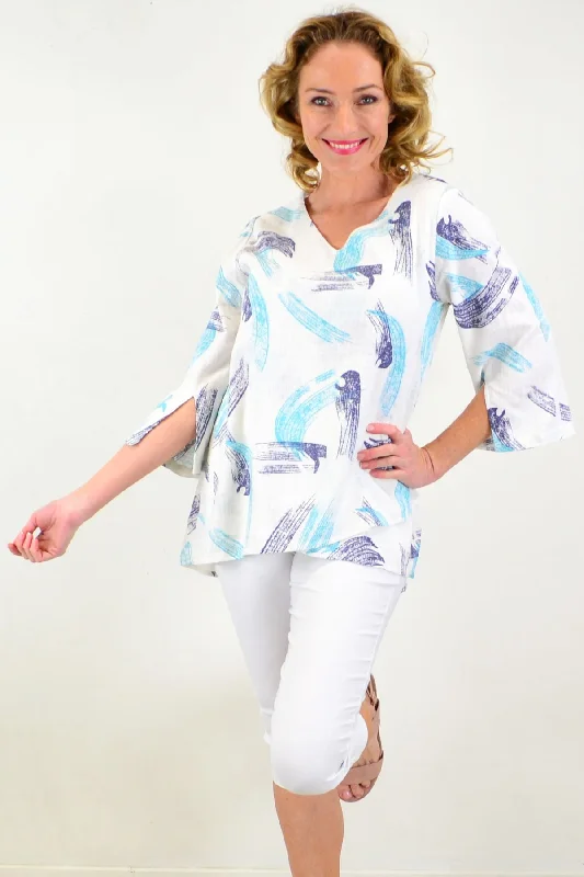 Ocean Canvas Linen Cotton Tunic Top