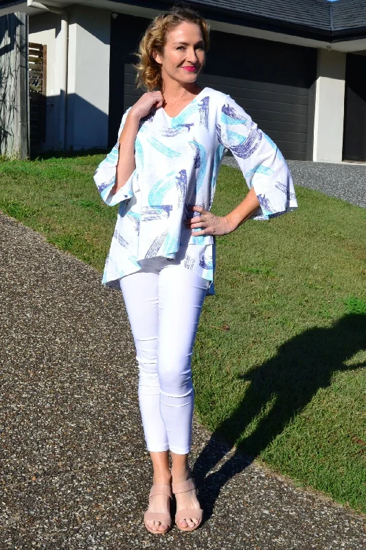 Ocean Canvas Linen Cotton Tunic Top