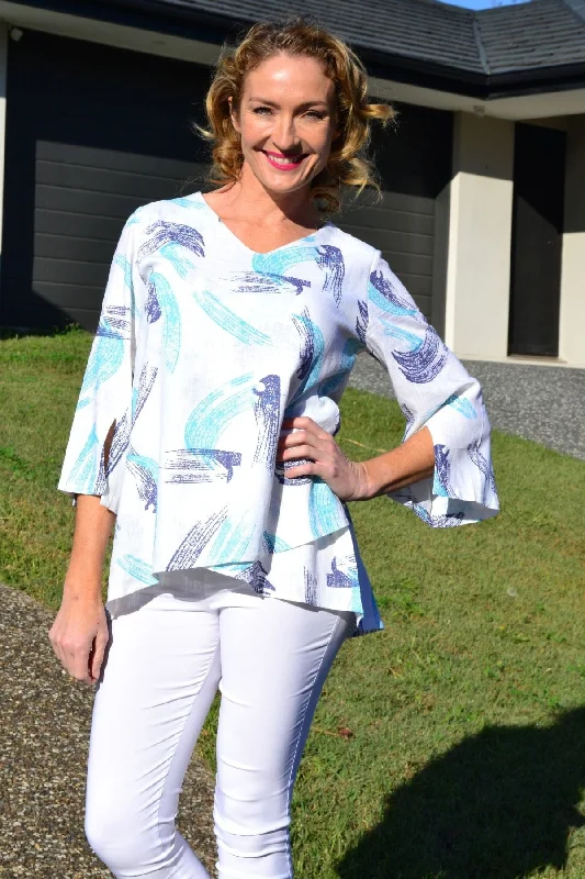 Ocean Canvas Linen Cotton Tunic Top