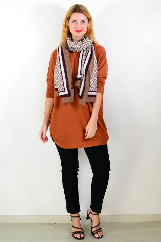 Tan Winter Warm Tunic Top