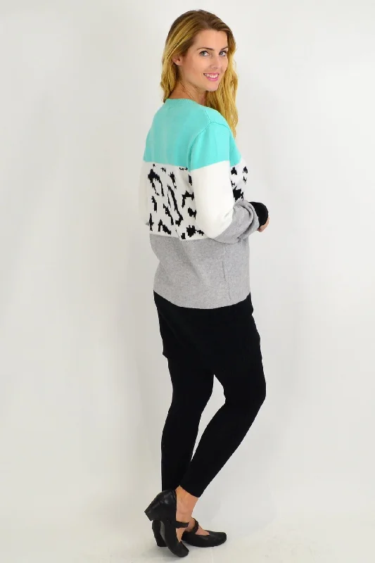 Turquoise Woolly Winter Tunic Jumper