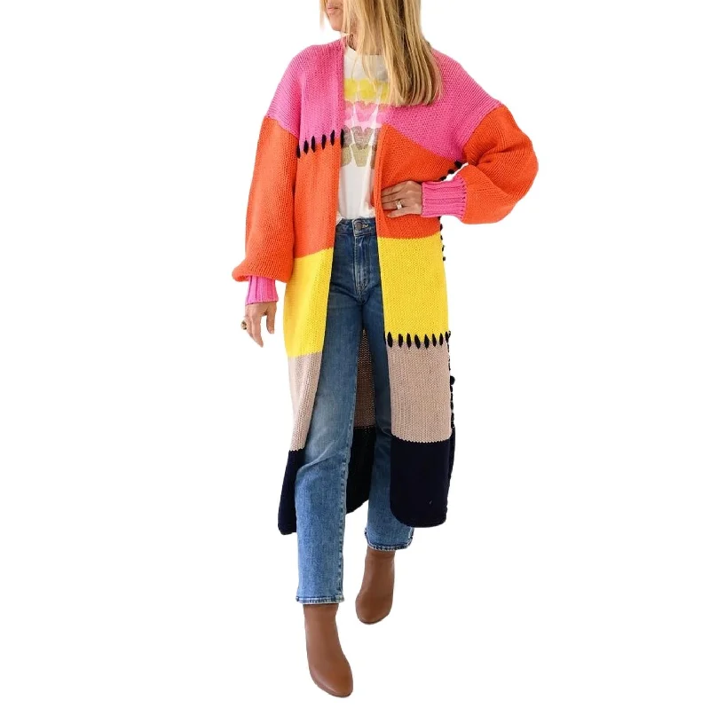 Alaina Cabin Stripe Duster In Multicolor