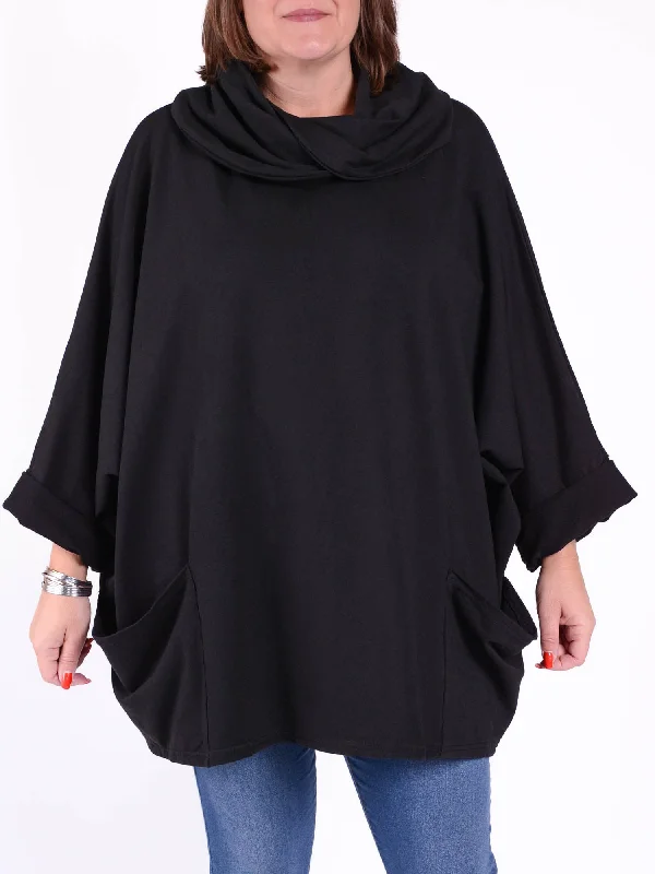 Cotton Cowl Neck Long Length Tunic - 9822