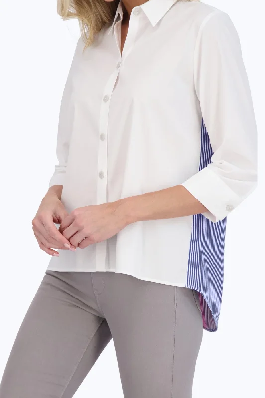 Kelly Stretch No Iron Colorblock Stripe Shirt