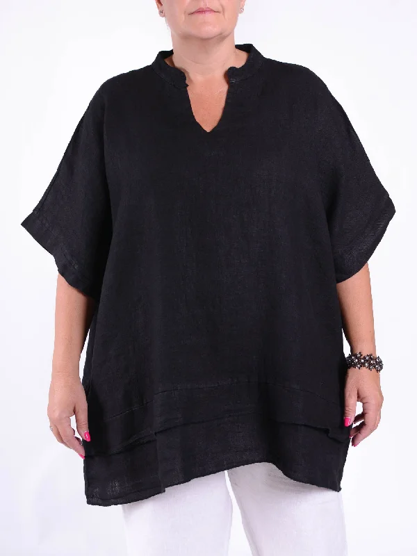 Lagenlook Linen Tunic with Pockets - 11904