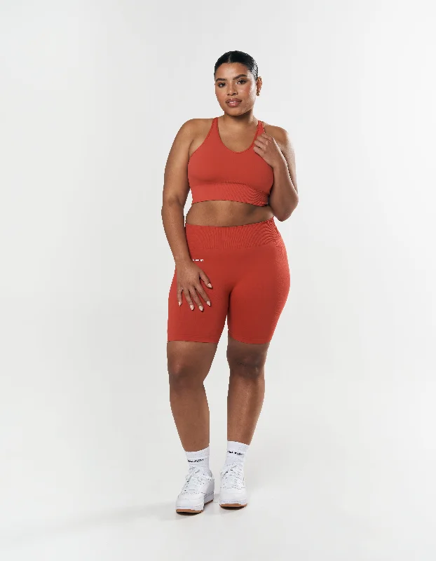 Seamless Strappy Crop - Red