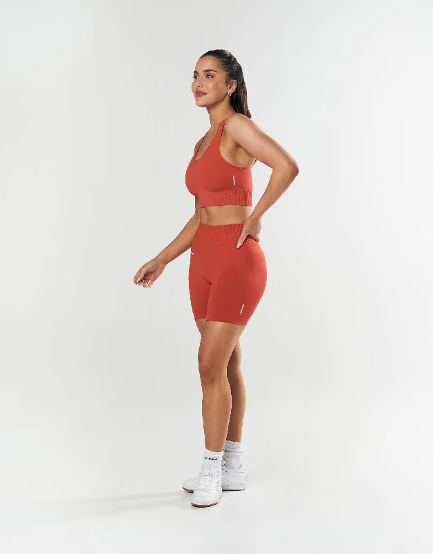 Seamless Strappy Crop - Red