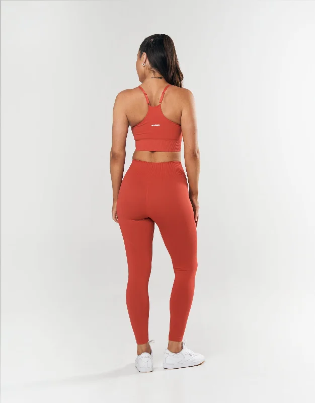 Seamless Strappy Crop - Red