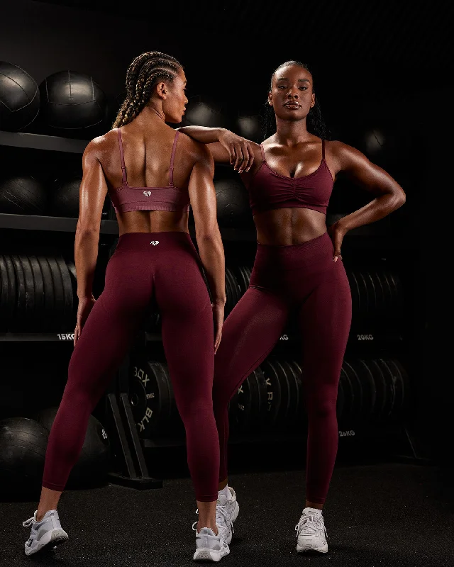 Define Scrunch Seamless 7/8 Leggings | Dark Cherry