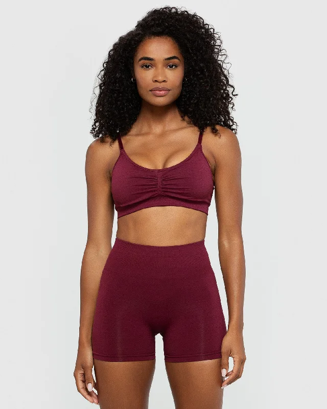 Define Scrunch Seamless Bralette | Dark Cherry