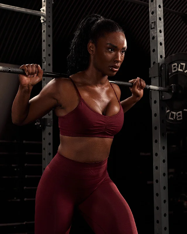 Define Scrunch Seamless Bralette | Dark Cherry