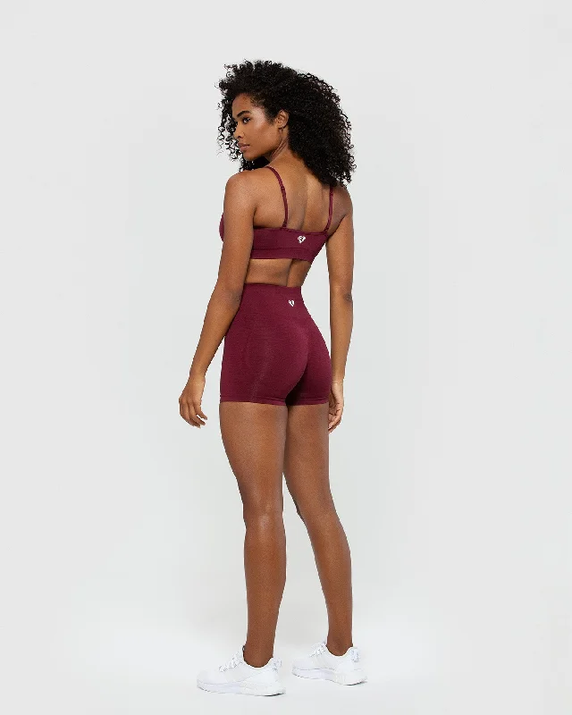 Define Scrunch Seamless Bralette | Dark Cherry