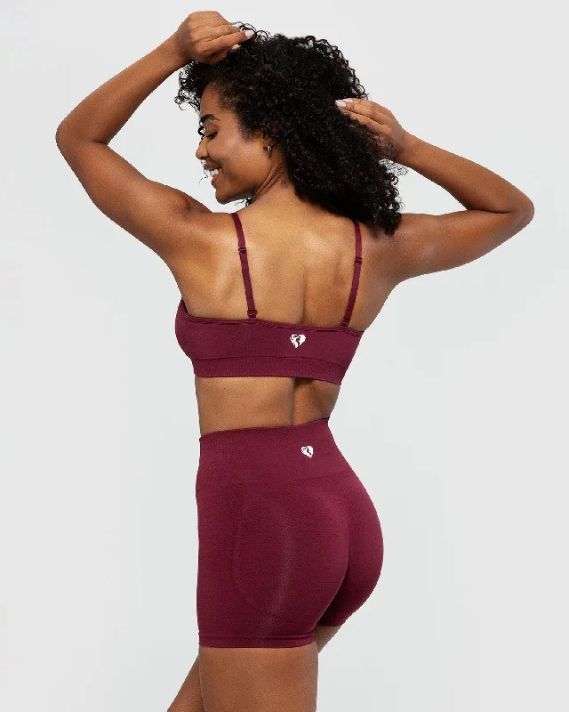 Define Scrunch Seamless Bralette | Dark Cherry