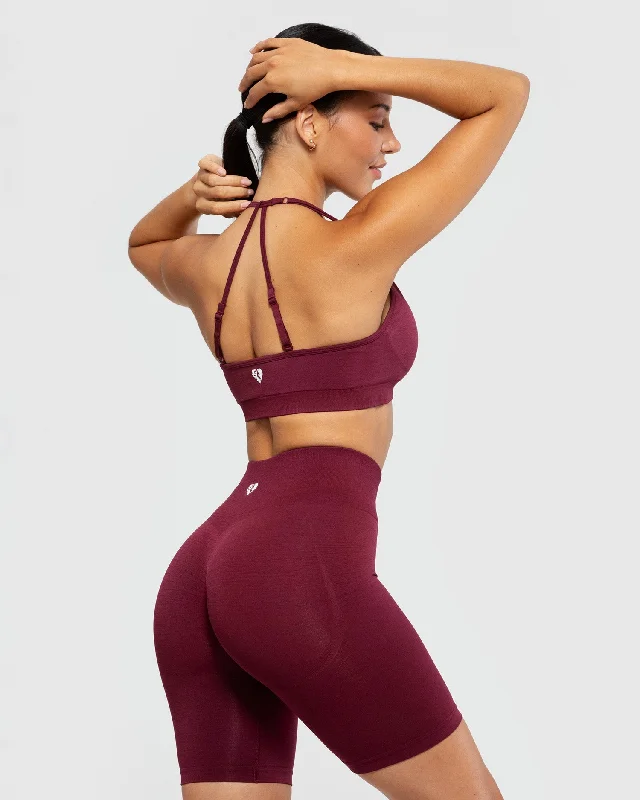 Define Seamless Halter Neck Bra | Dark Cherry