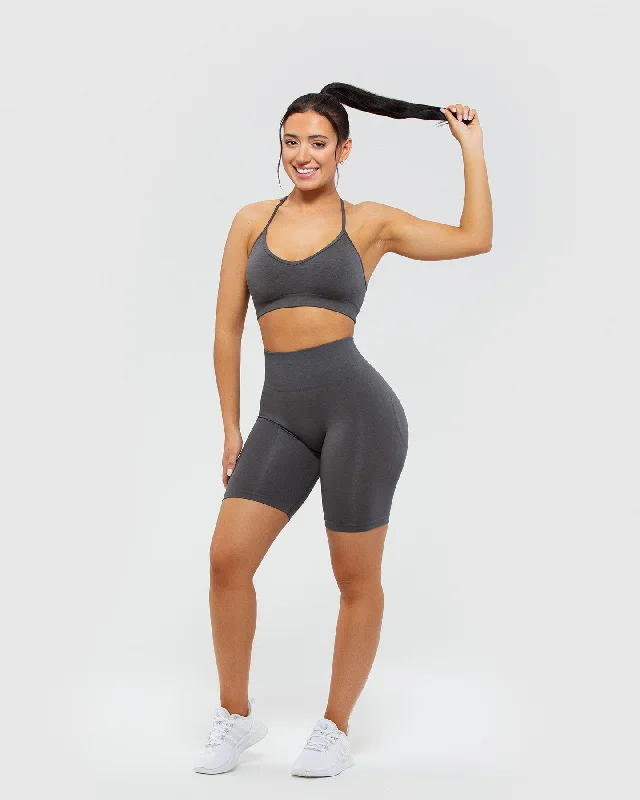 Define Seamless Halter Neck Bra | Graphite