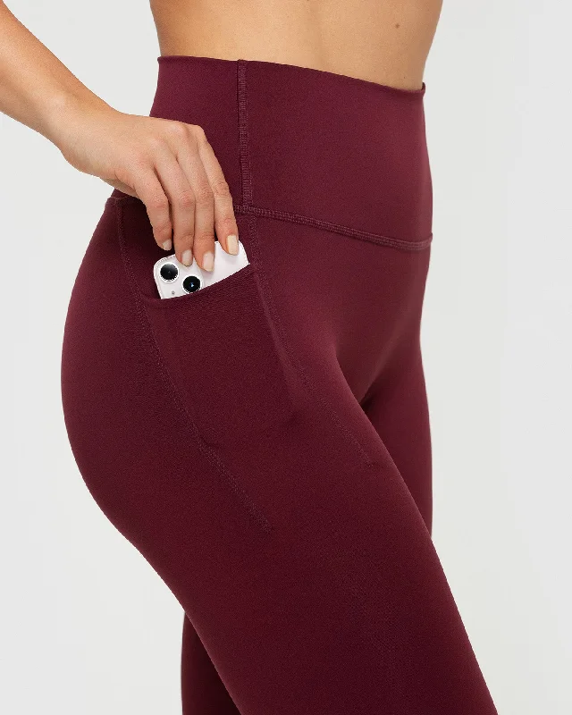 Essential Leggings with Pockets | Dark Cherry