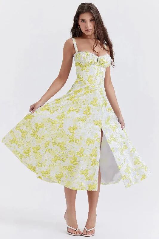 White and yellow flower style / XS