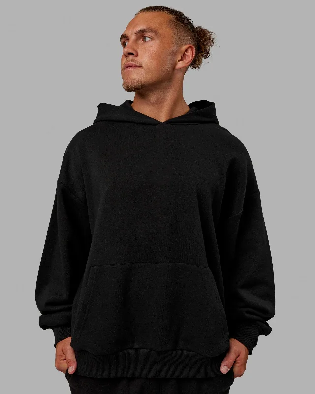 Unisex Love The Run Hoodie Oversize - Black-White